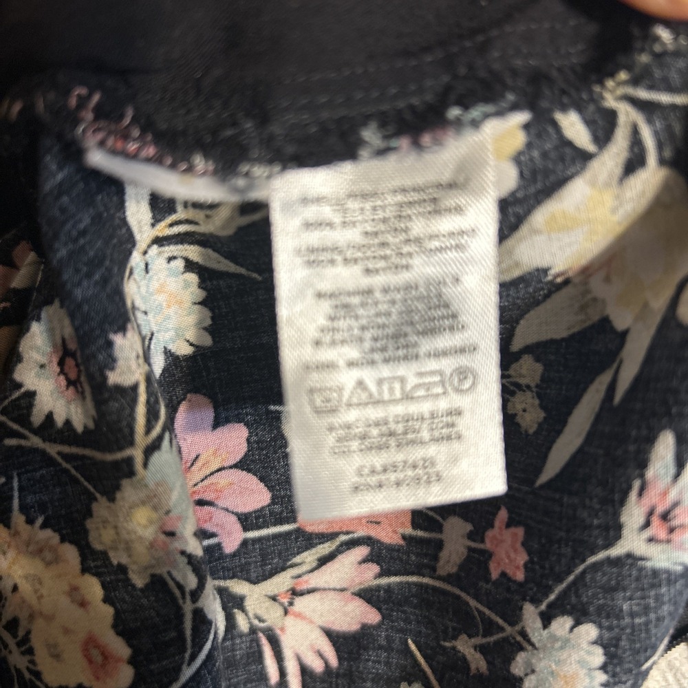 Loft Petites Romper Jumpsuit Black Floral Print Rayon Womens Size 6P NWOT - Picture 6 of 6